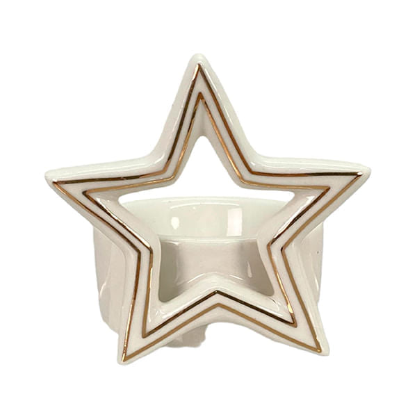 Portavela Modelo Estrella Gold De Navidad