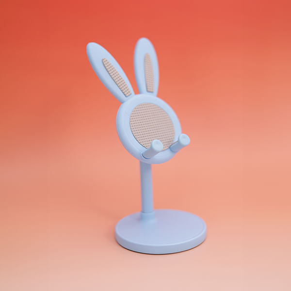 Soporte Ajustable Para Telefono Conejo Azul