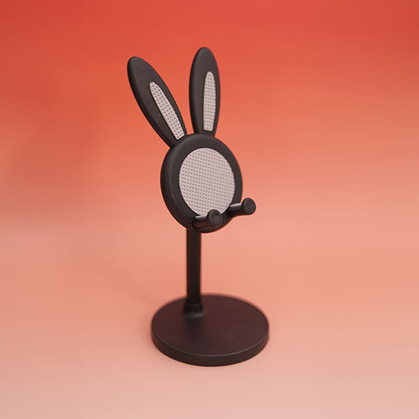 Soporte Ajustable Para Telefono Conejo Negro