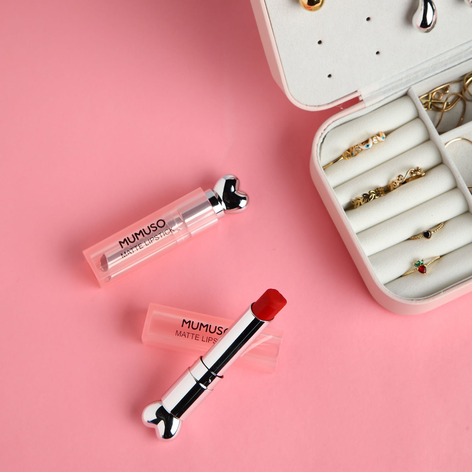 Labial Mate Rojo Vibrante