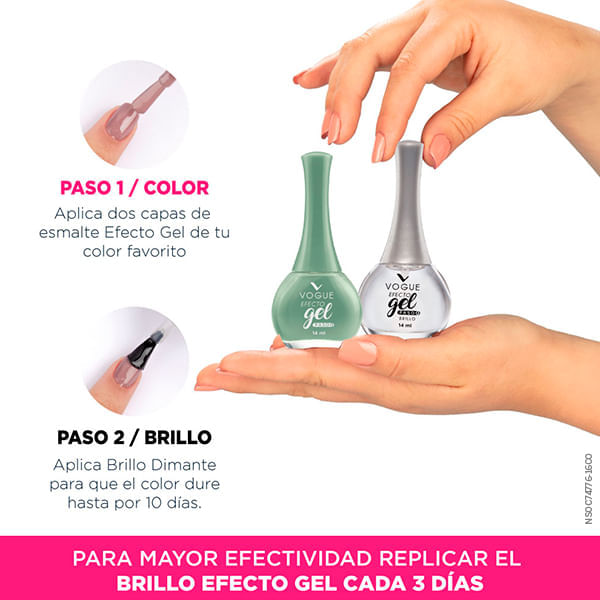 Esmalte Vogue Efecto Gel Meditar 14 Ml