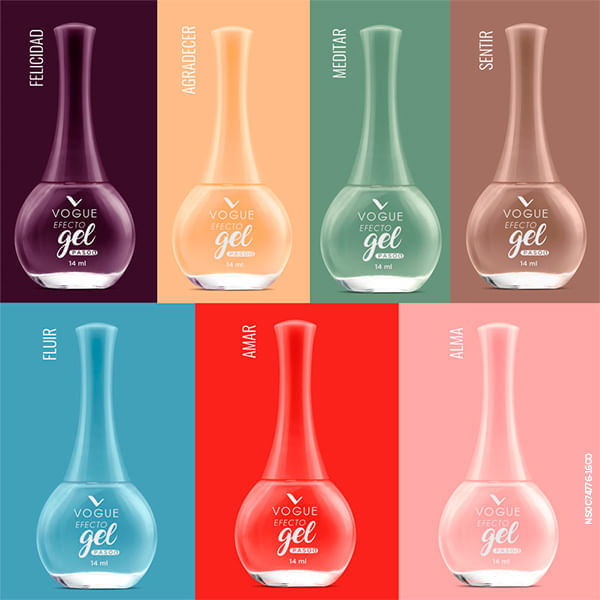 Esmalte Vogue Efecto Gel Meditar 14 Ml