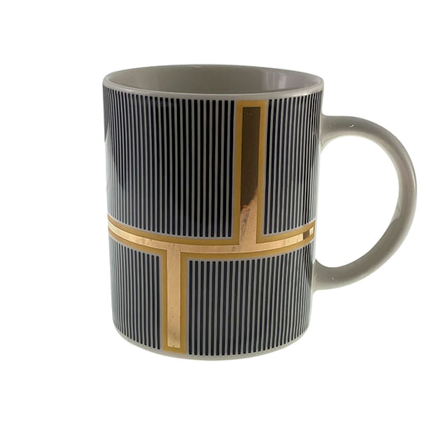 Taza Modelo Negro Con Dorado
