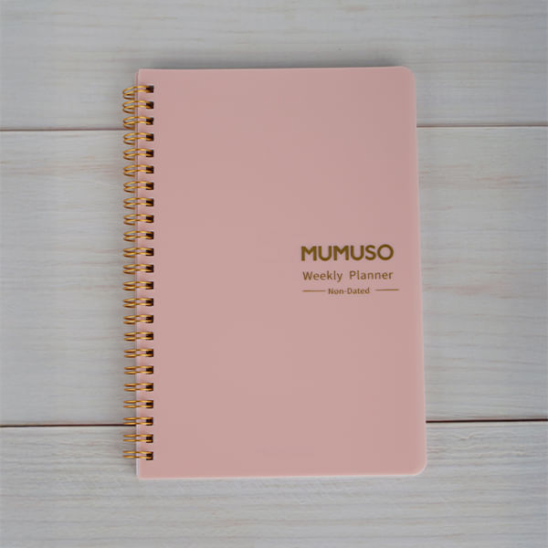 Cuaderno Espiral - Plan Semanal Color Rosa