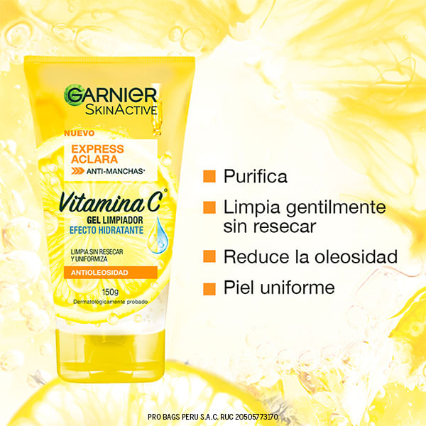 Gel Limpiador Hidratante Garnier Express Aclara
