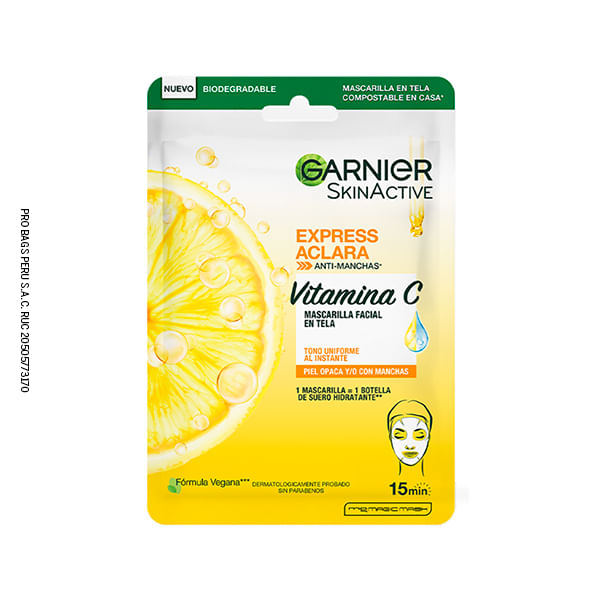 Mascarilla En Sachets Garnier Express Aclara