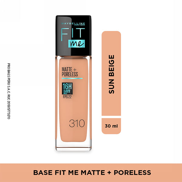 Base Maybelline Fit Me Matte + Pore Fdn 310 Sun Beige