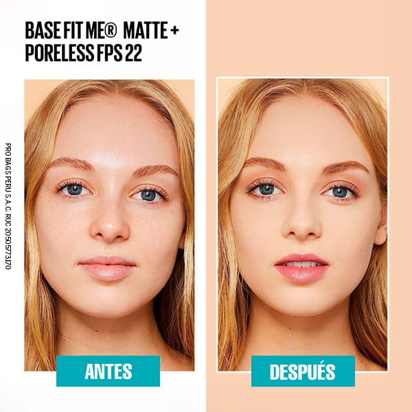 Base Maybelline Fit Me Matte + Pore Fdn 120 Classic Iv