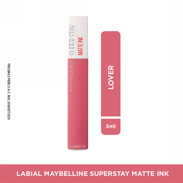 Labial Líquido Super Stay Matte Ink Maybelline Tono Lover