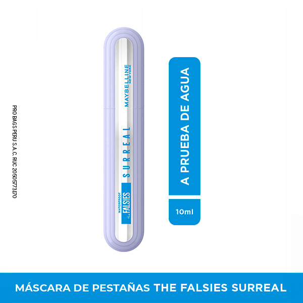 Máscara De Pestañas Maybelline Falsies Surreal Wtp Very Black