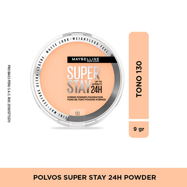 Polvos Compactos Super Stay Maybelline 24Hr Tono 130