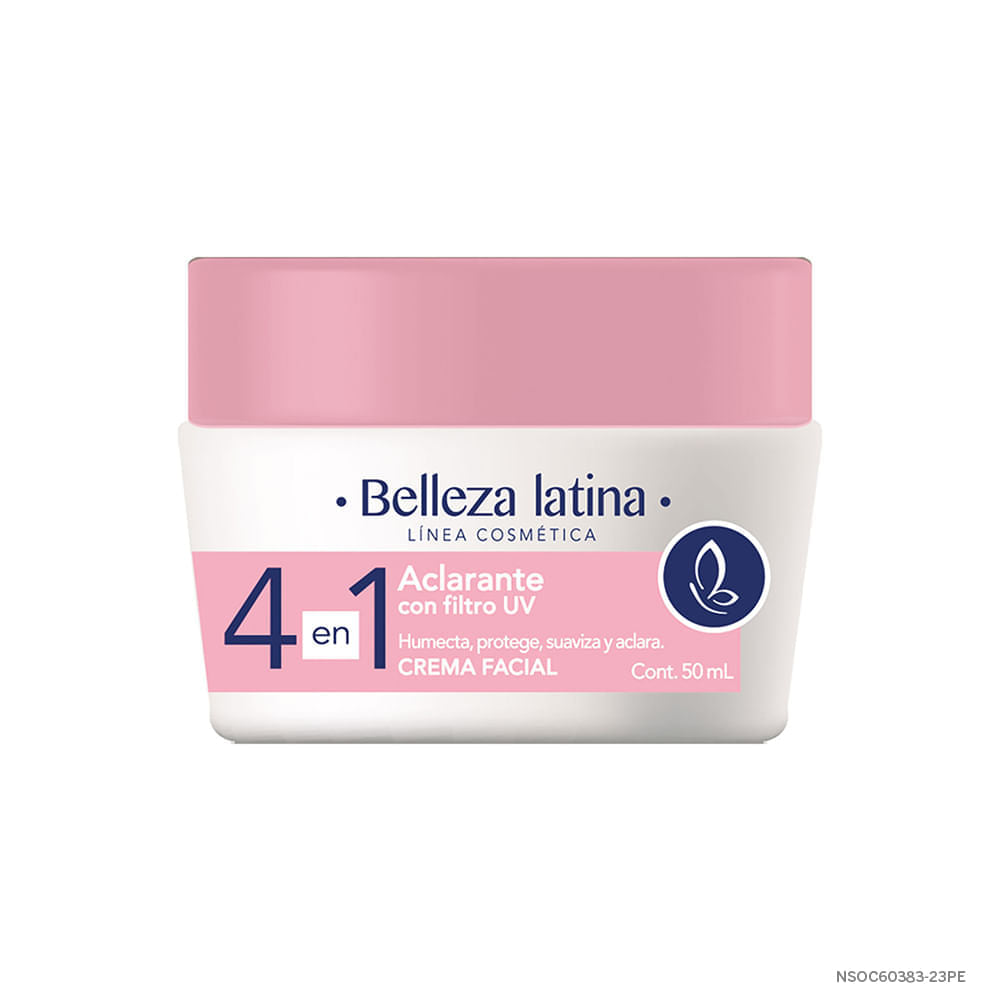 Locion Corporal y Crema Facial Belleza Latina Con Filtro UV Aclarante