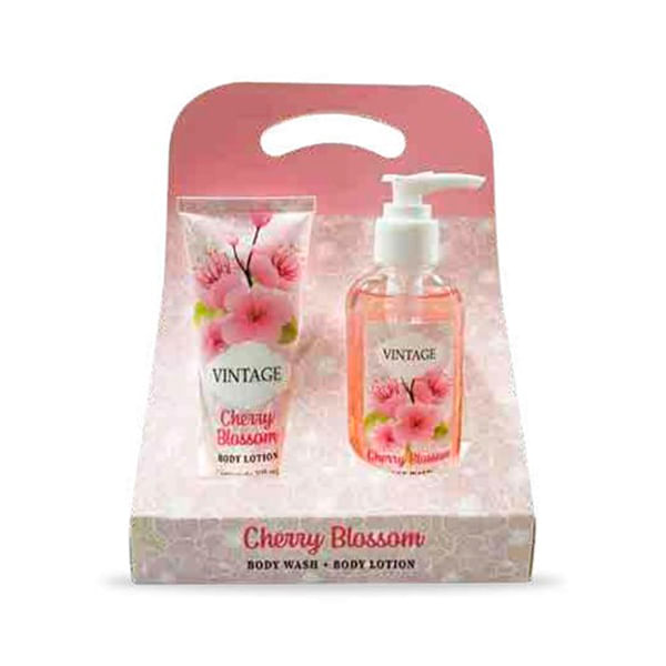 Loción Corporal 100 ml + Gel de Baño 125 ml Cherry Blossom - Vintage