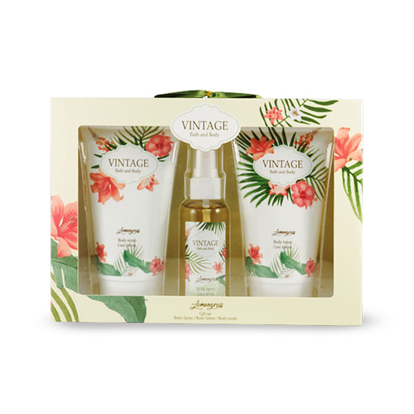Spray Corporal 60 ml + Loción Corporal 146 + Exfoliante Corporal 146 ml Limón - Vintage