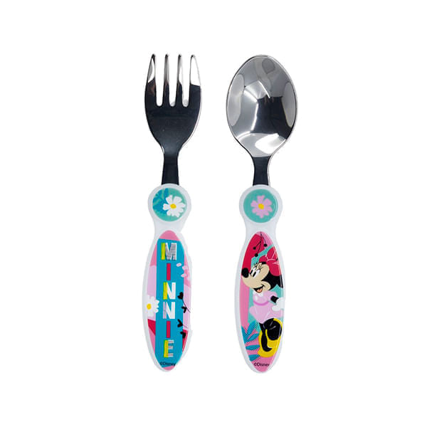 Cubiertos Metálicos Minnie 2 Piezas