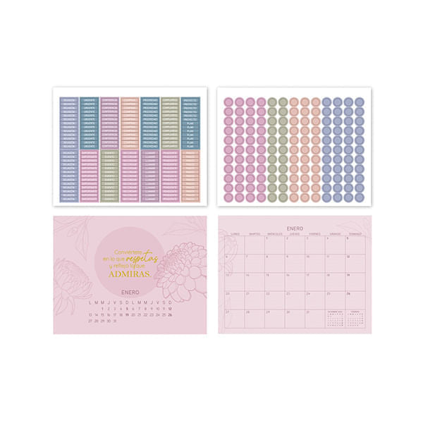 Calendario 2025 Escritorio Bloom