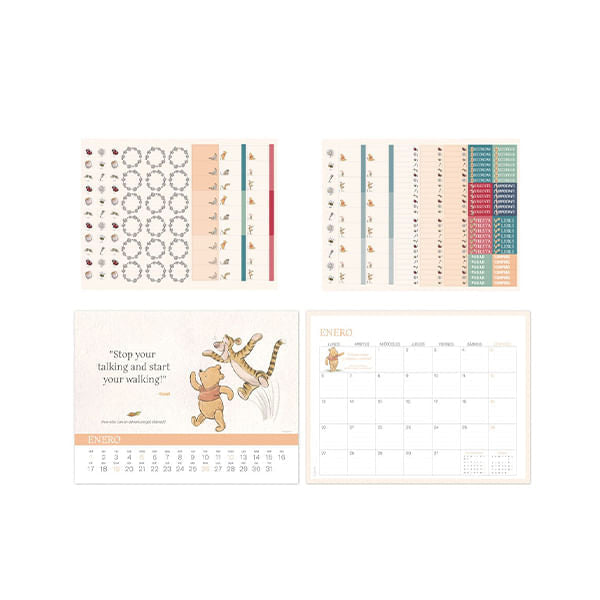 Calendario 2025 Escritorio Pooh