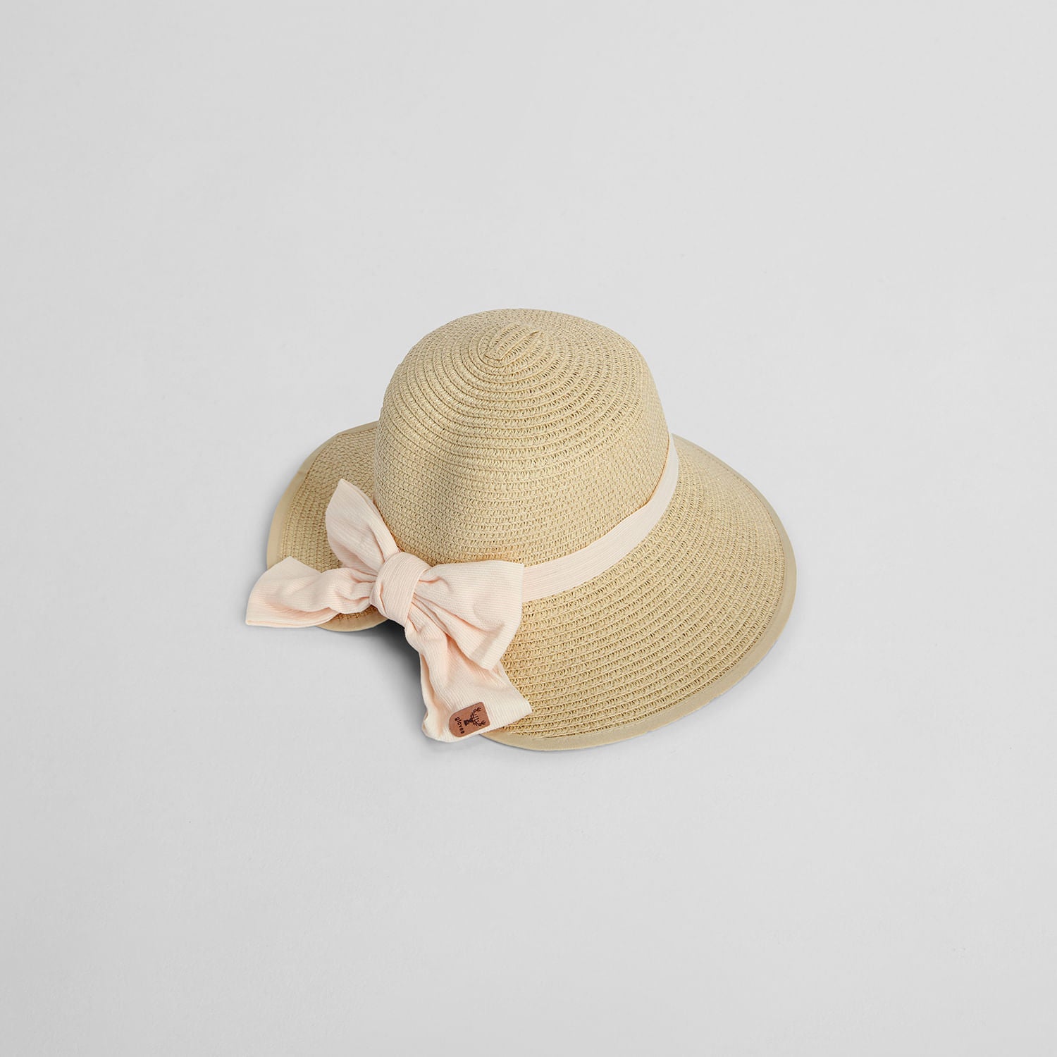 Sombrero De Playa Con Lazo Rosado