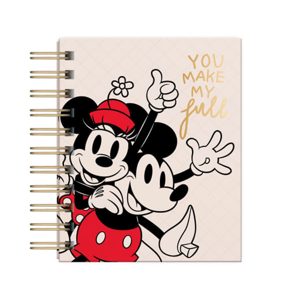Libreta A6 Tapa Dura Cuadriculado 80 Hojas Disney Iconic