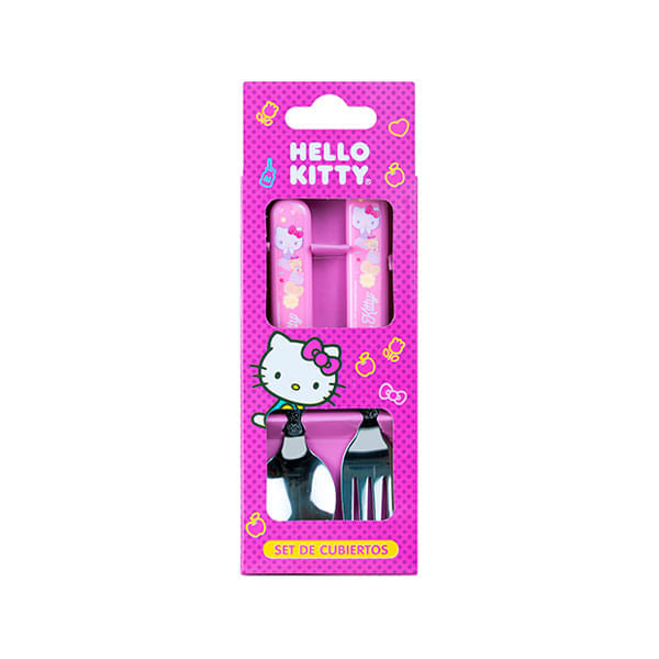 Set Cubiertos Scool Caja Hello Kitty