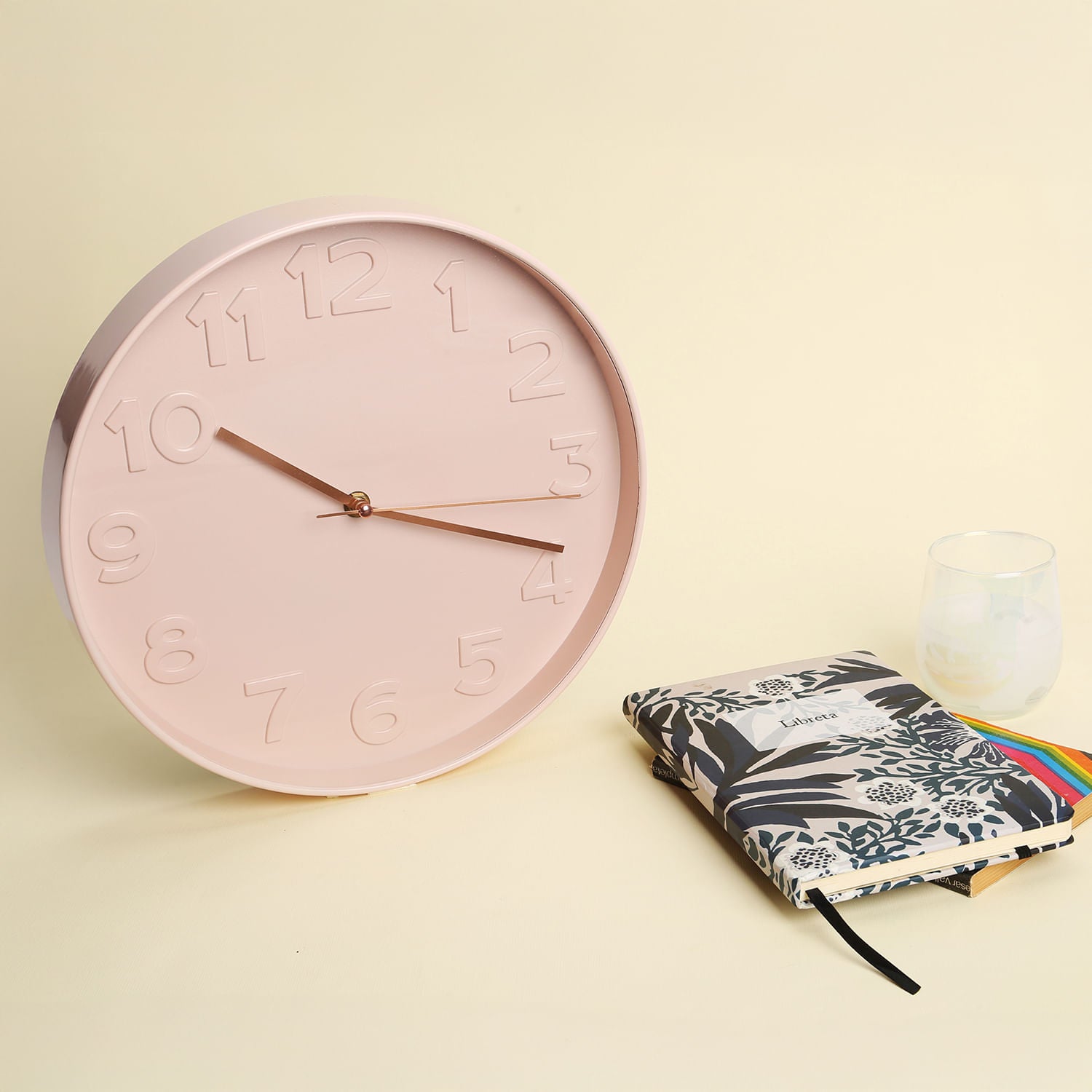 Reloj Circular Rosa Pastel