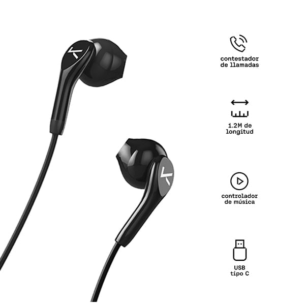 Kuzler Audifonos In Ear Usb Tipo C Harrey
