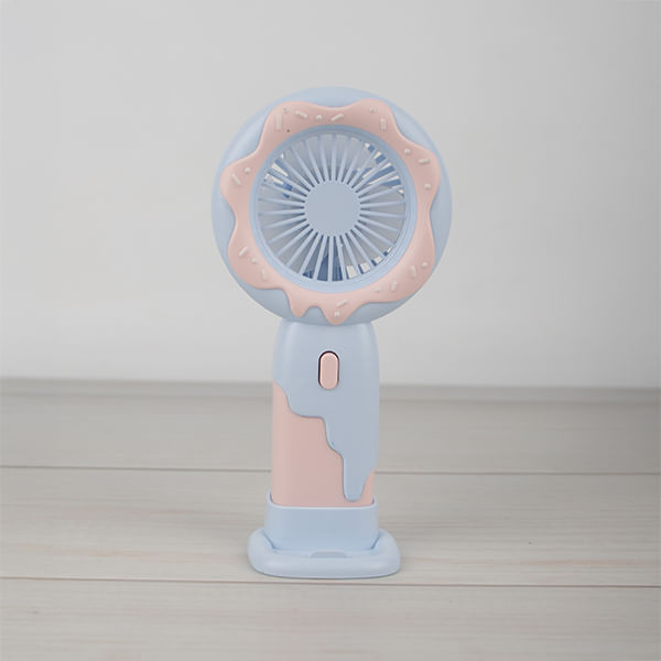 Ventilador Donut con Soporte Para Teléfono Azul