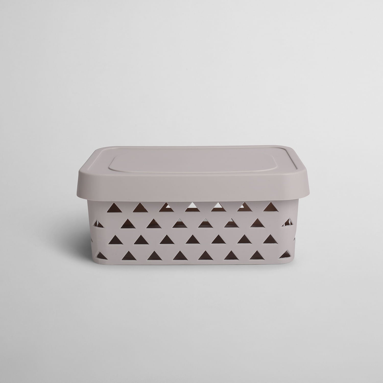 Caja de Almacenaje con Tapa Gris
