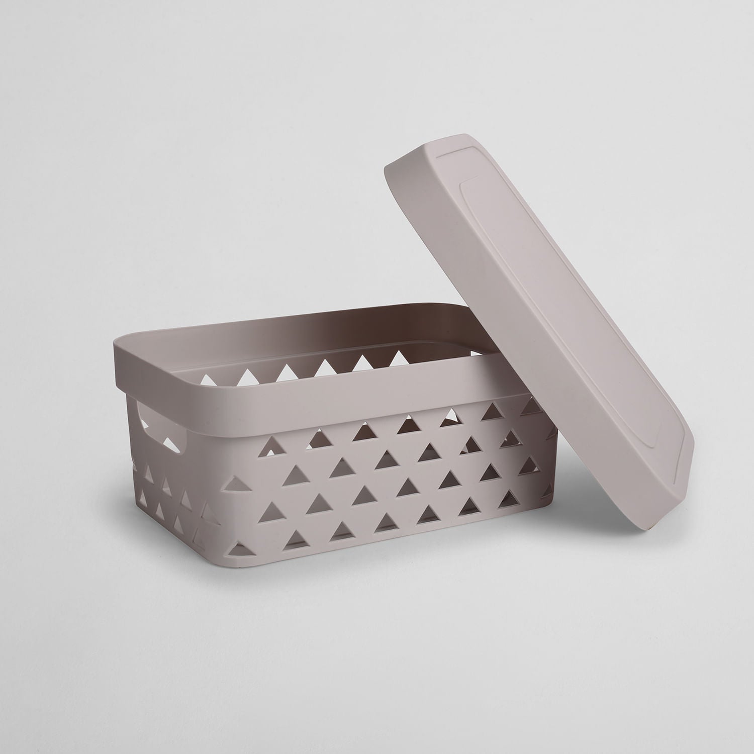 Caja de Almacenaje con Tapa Gris