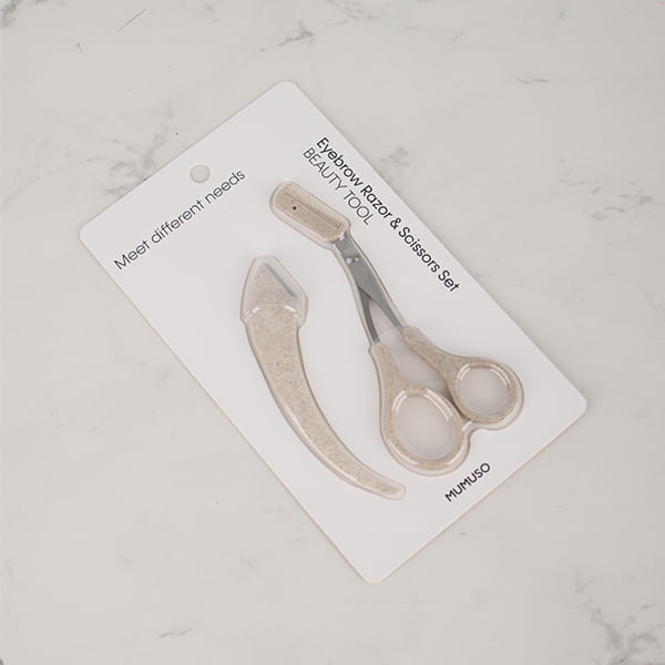 Set De Maquinilla Y Tijeras Para Cejas