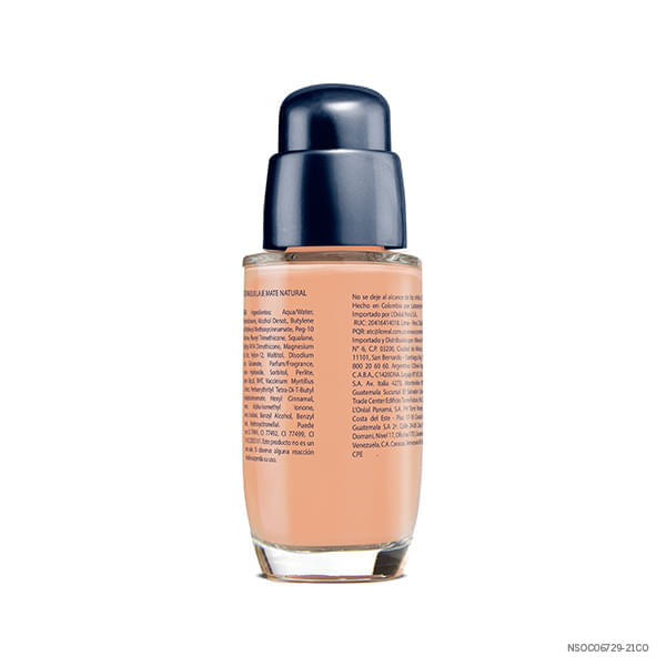 Base De Maquillaje Vogue Mate Natural Tono Arena