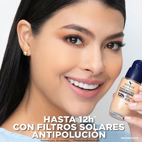 Base De Maquillaje Vogue Mate Natural Tono Arena