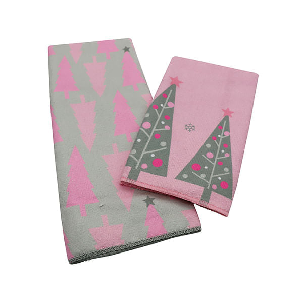 Set De Toallas X2 Barbie De Navidad