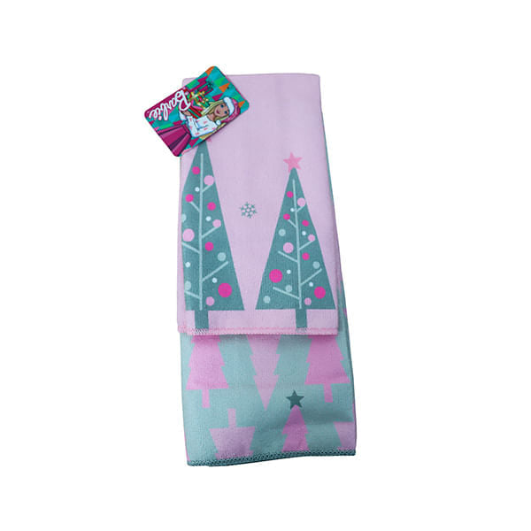 Set De Toallas X2 Barbie De Navidad