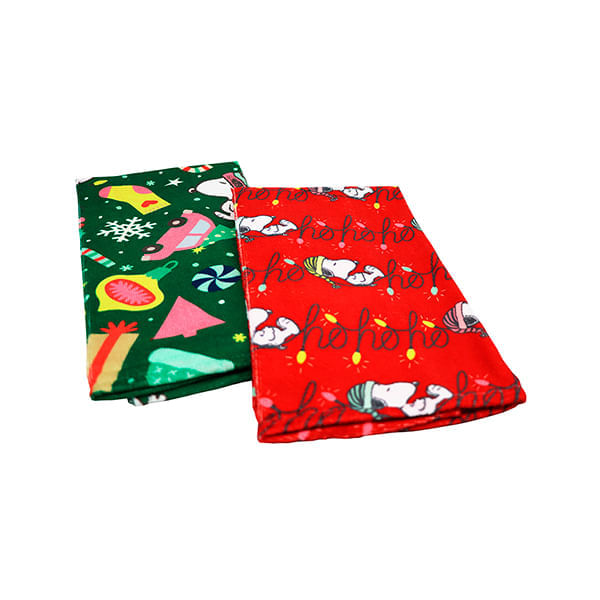 Set De Secadores x2 Snoopy De Navidad