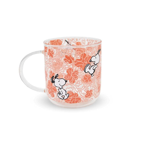Taza De Vidrio Snoopy Cuatroscientos Treinta Ml