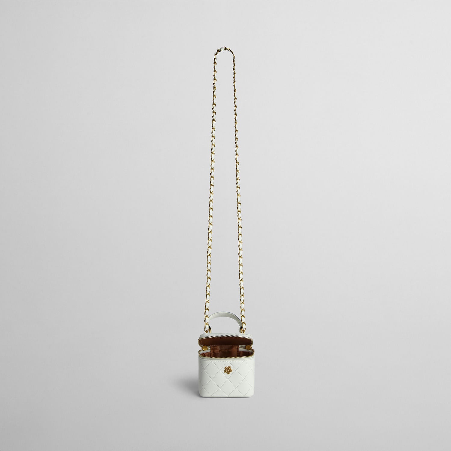 Bolso Cruzado Pequeño con Textura Blanco