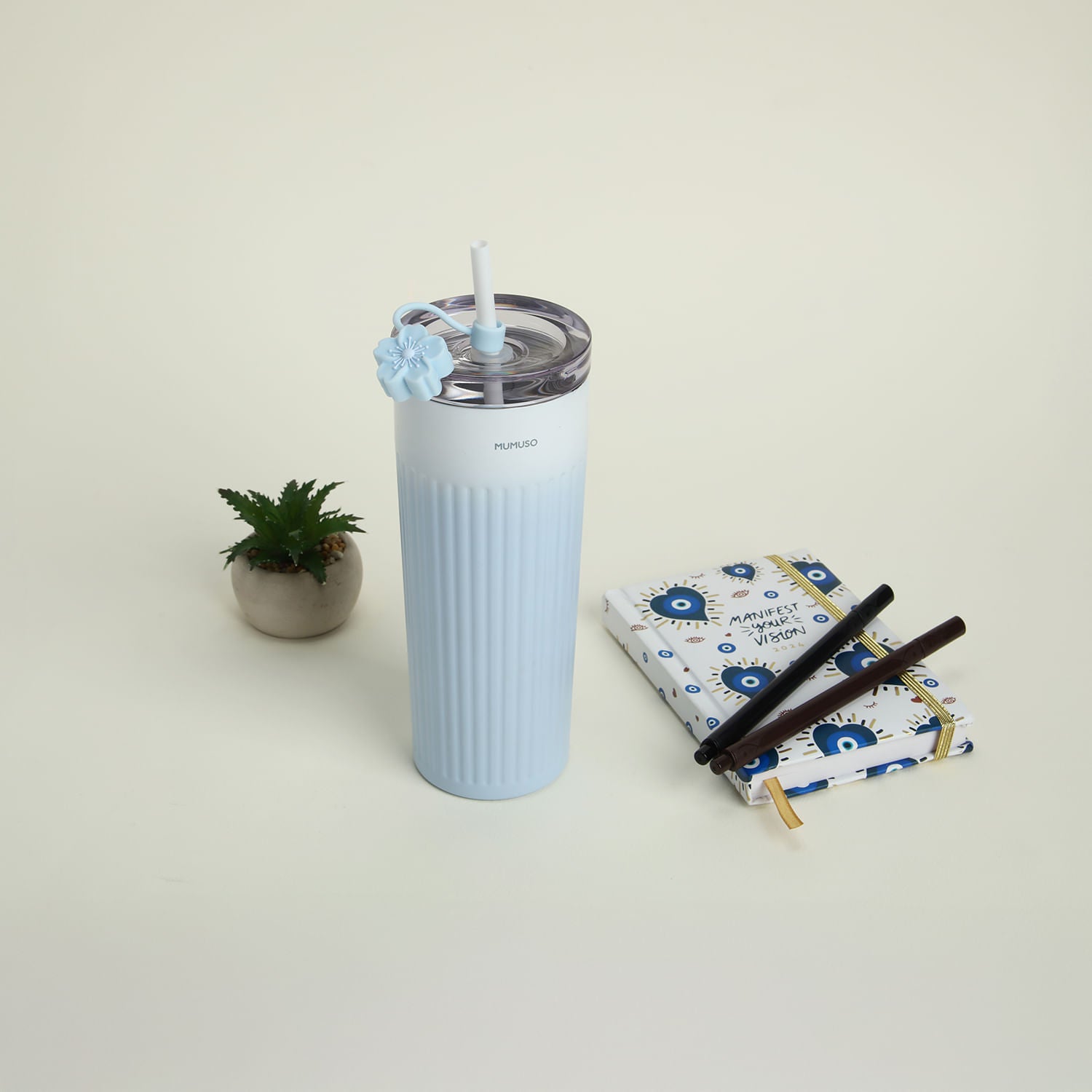 Vaso Isotérmico con Sorbete Cherry Blossom Azul 650 ml