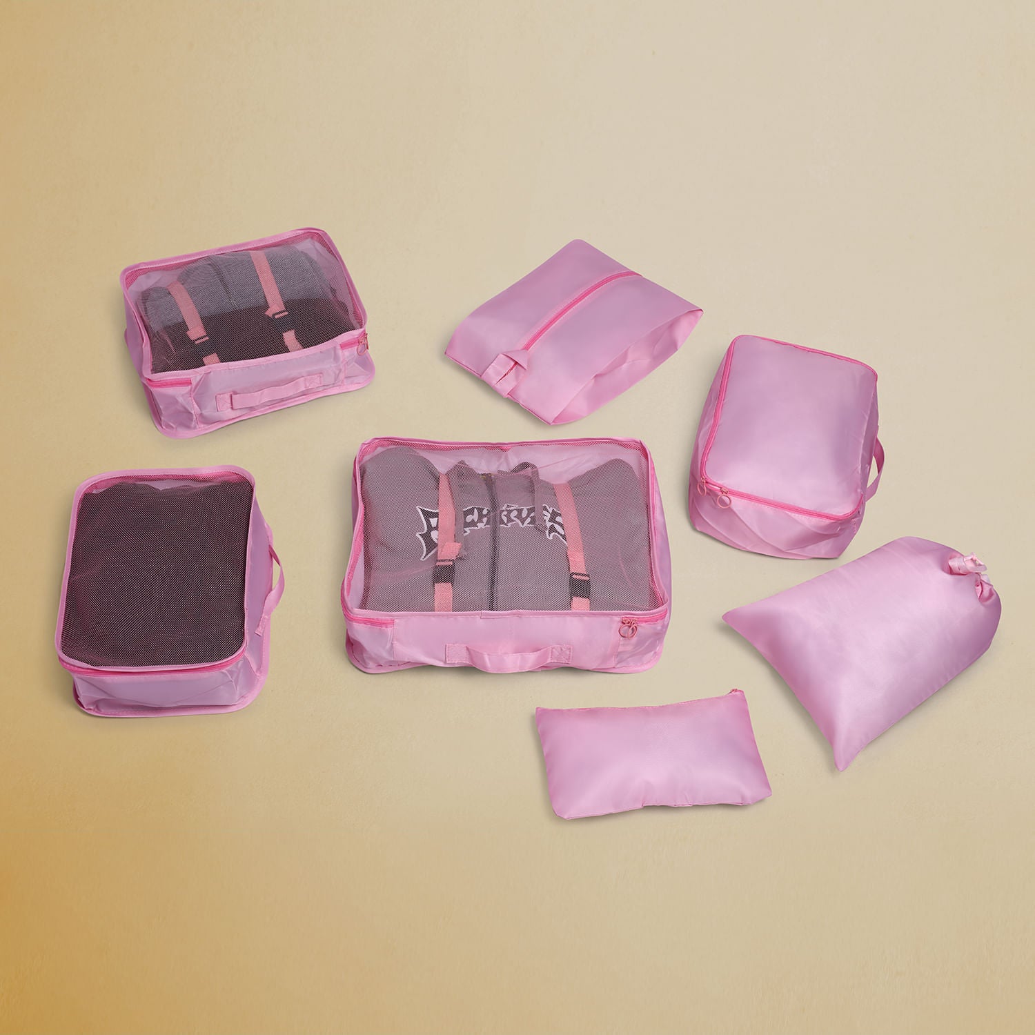 Set Organizador de Maleta Cherry Blossom Rosa - 7 piezas