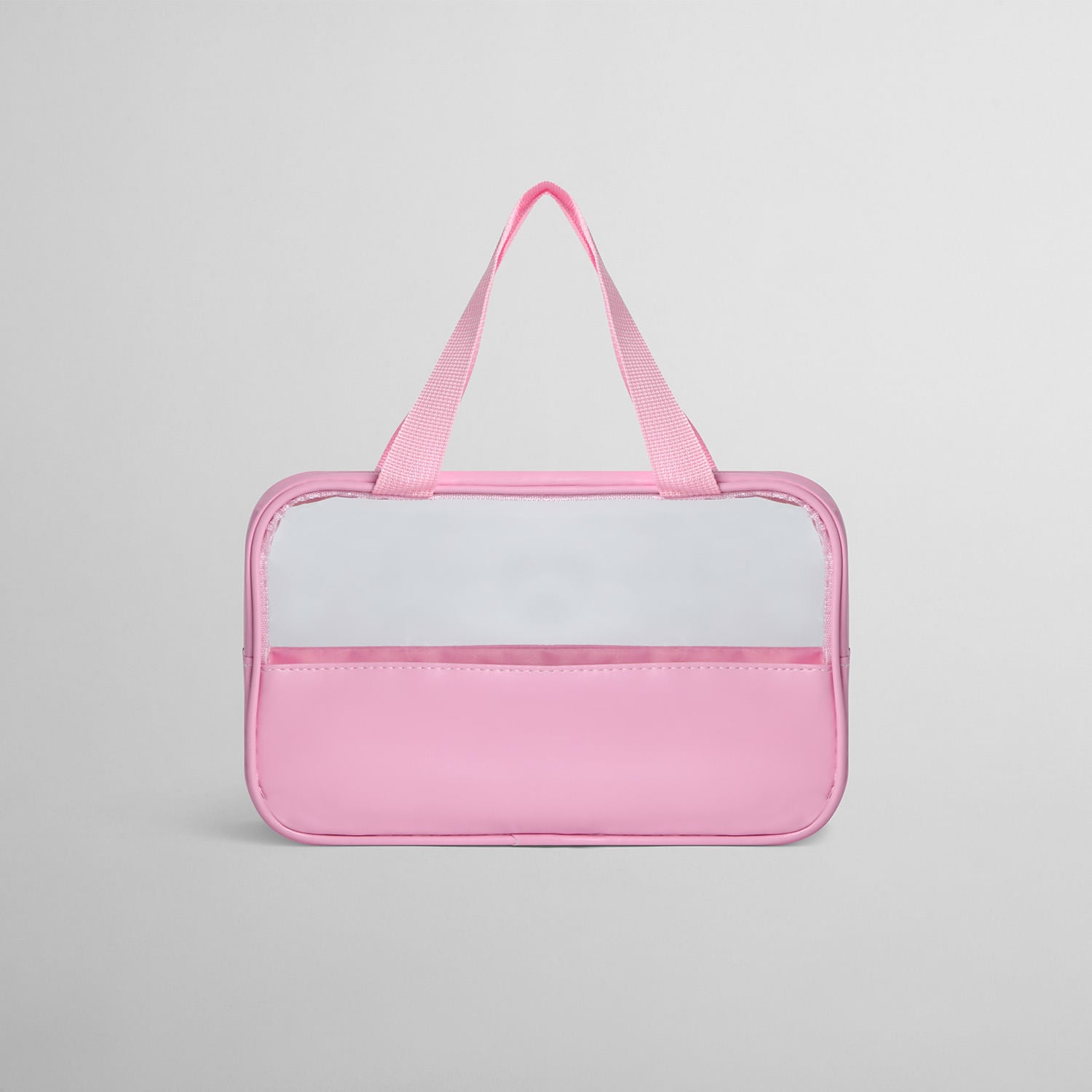 Neceser Transparente Rosa Talla M