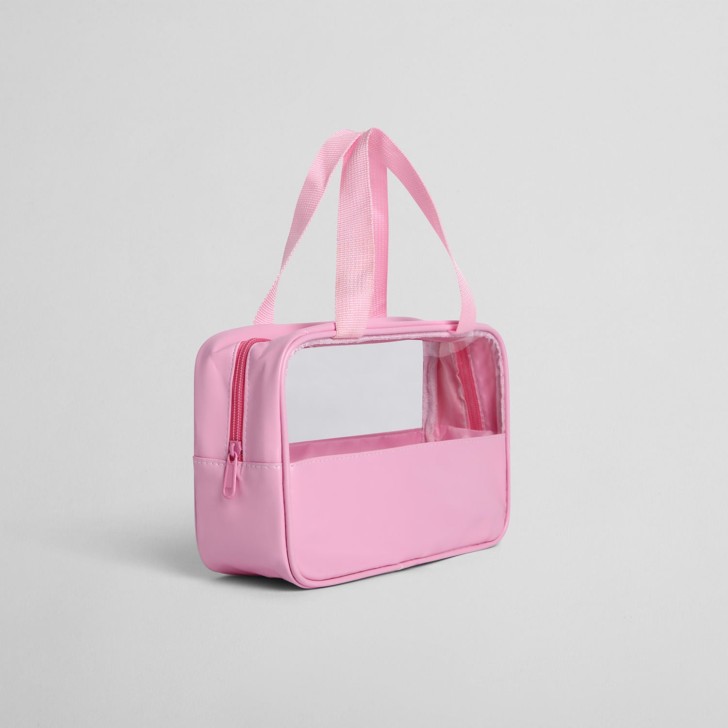 Neceser Transparente Rosa Talla M