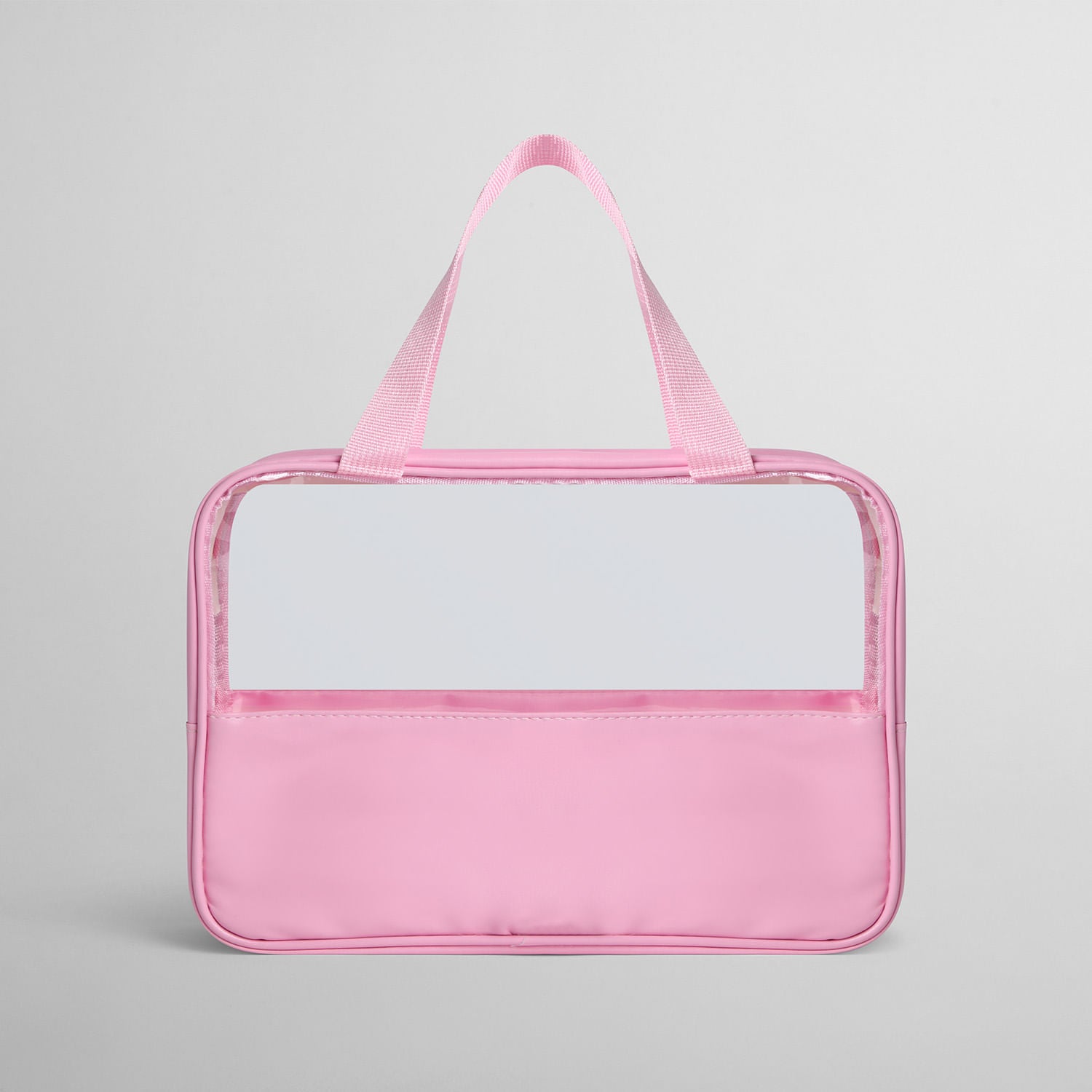 Neceser Transparente Rosa Talla L