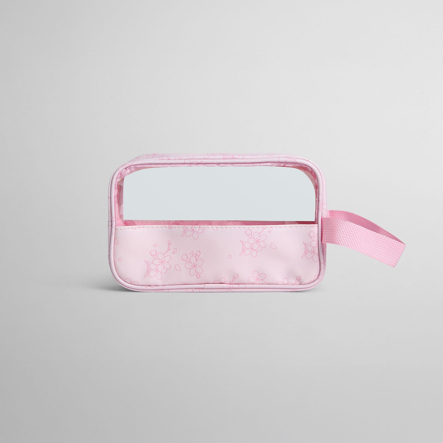 Neceser Transparente Flor de Cerezo Rosa Talla S
