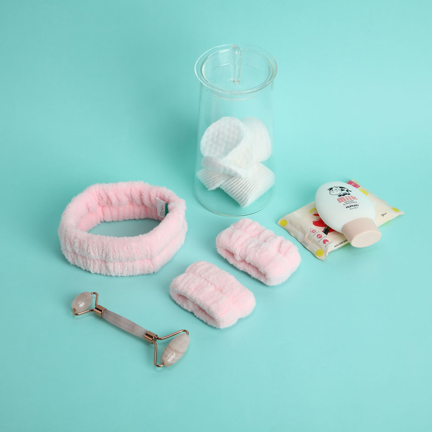 Set de Vincha y Muñequeras Rosa