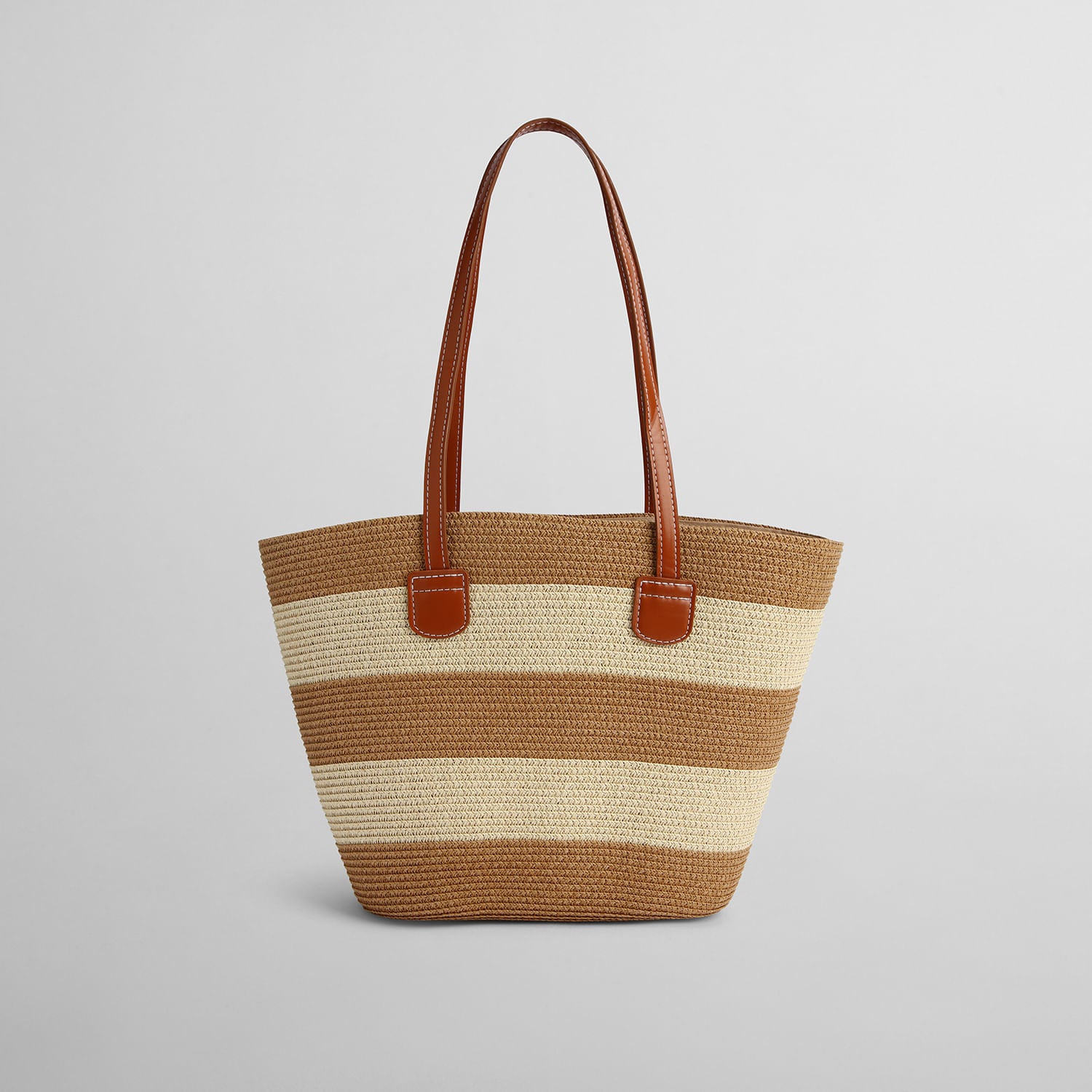 Cartera de playa con franjas