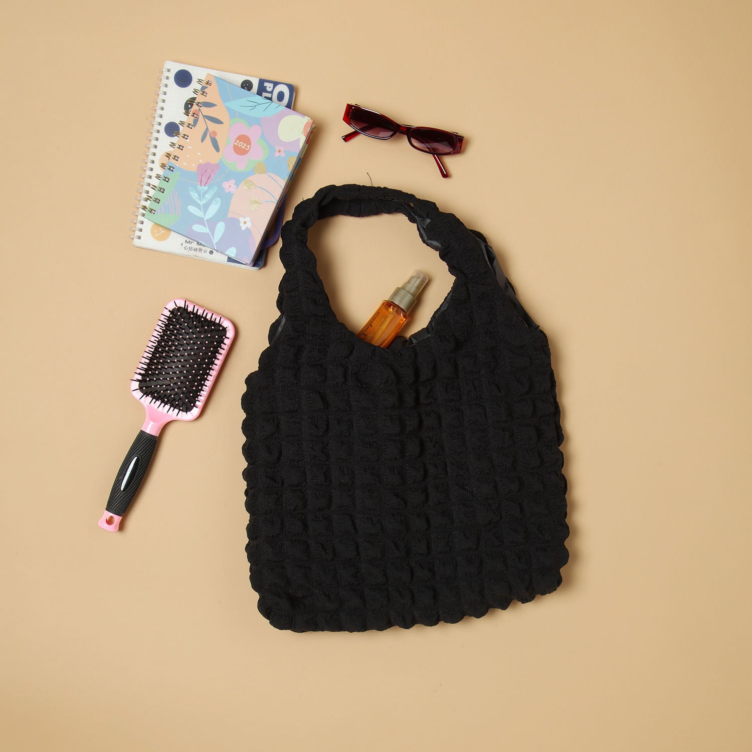 Bolso con Textura Negro