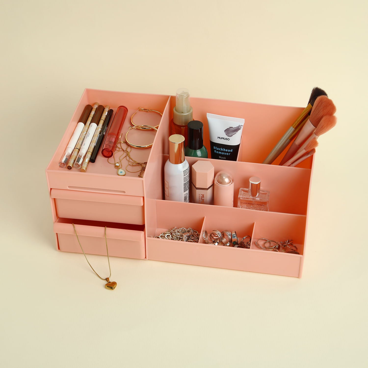 Organizador 2 Cajones Rosa