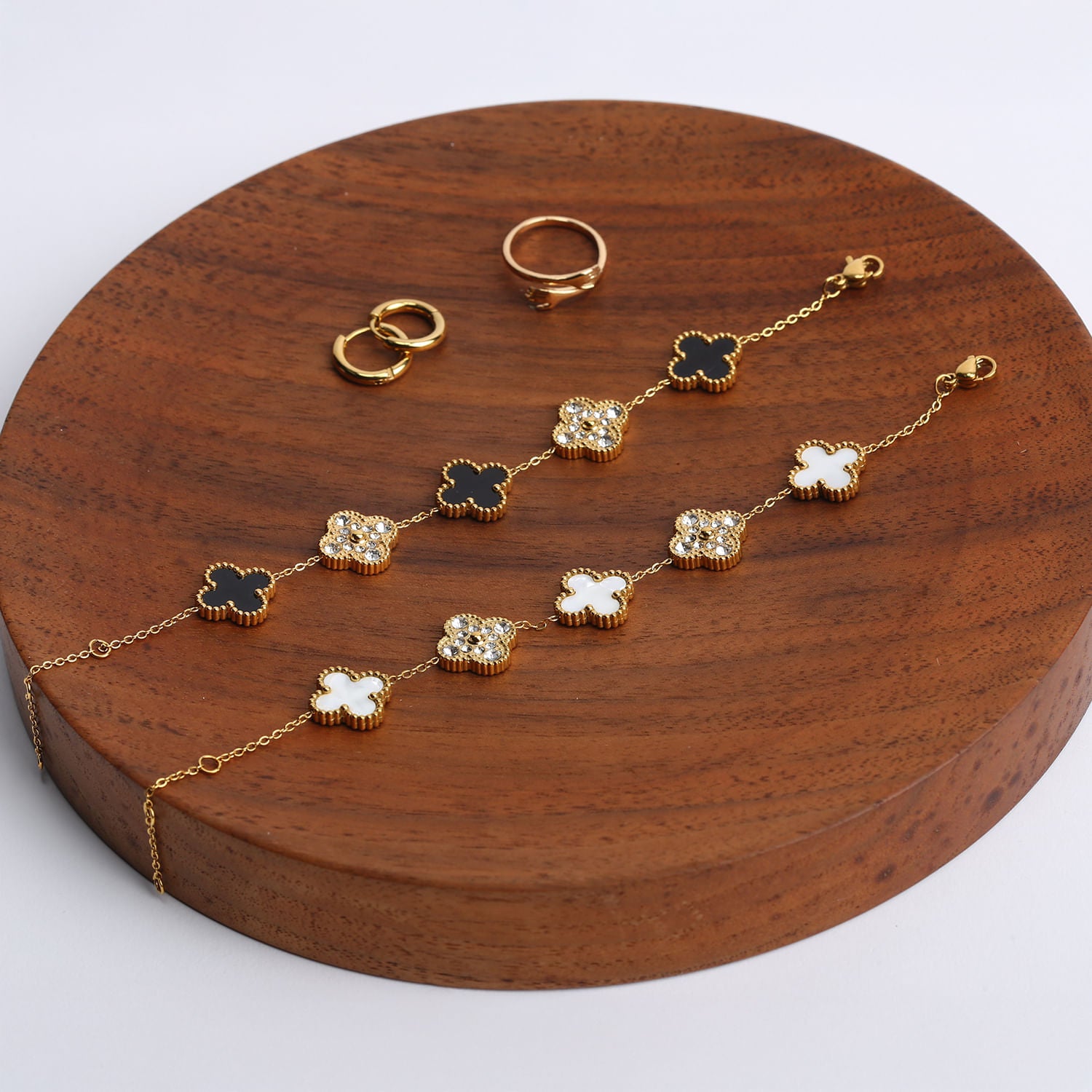 Pulsera Dorada Flores