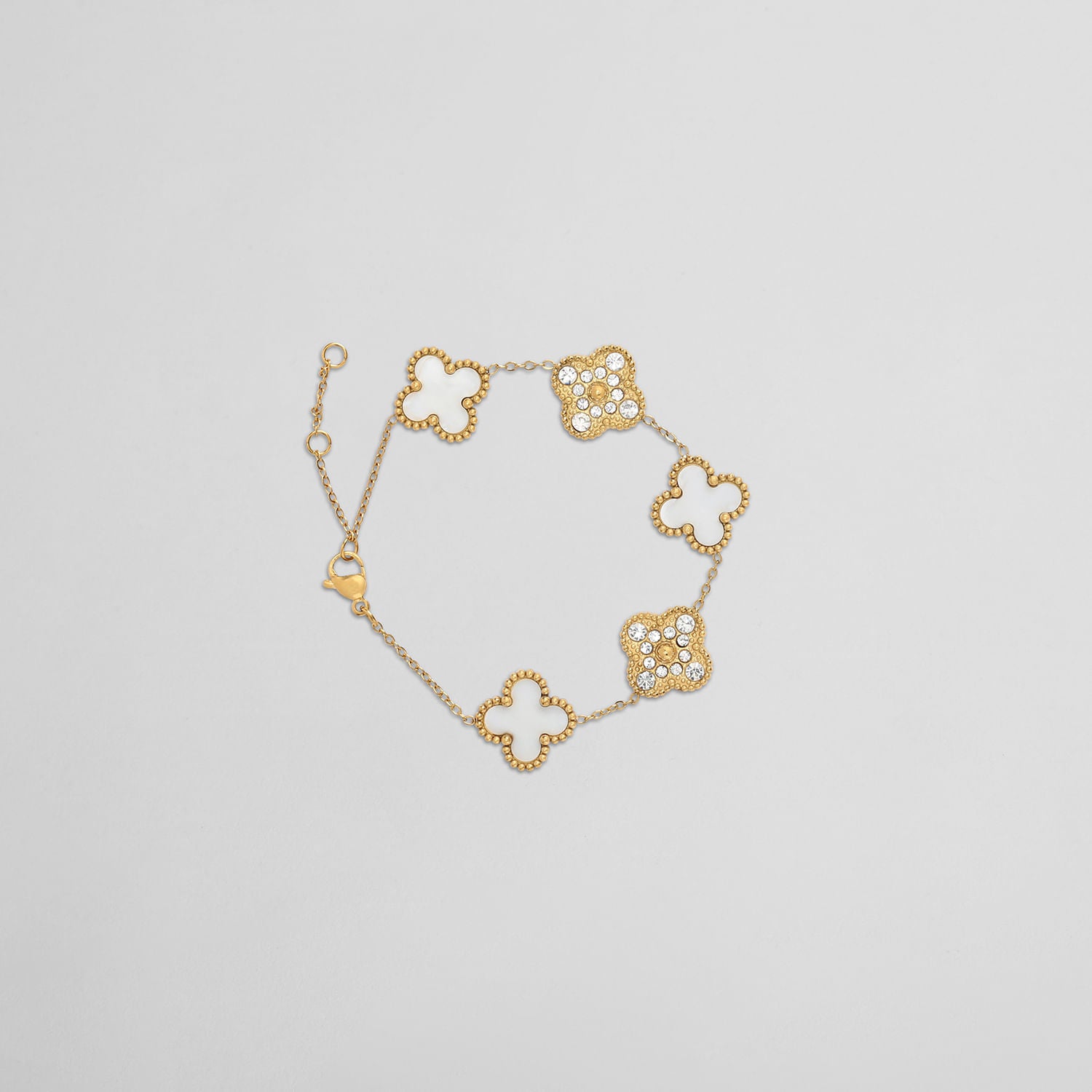 Pulsera Dorada Flores