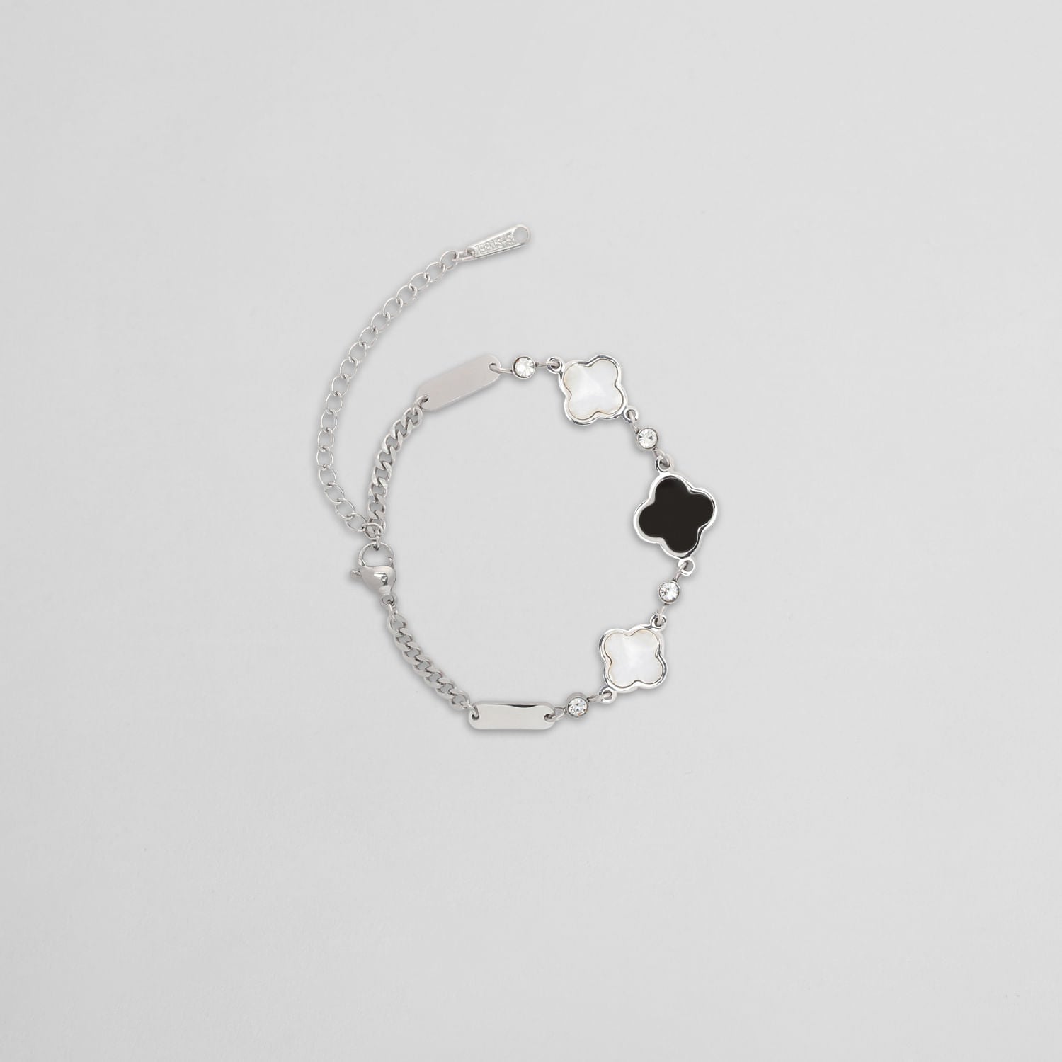 Pulsera Plateada Flores